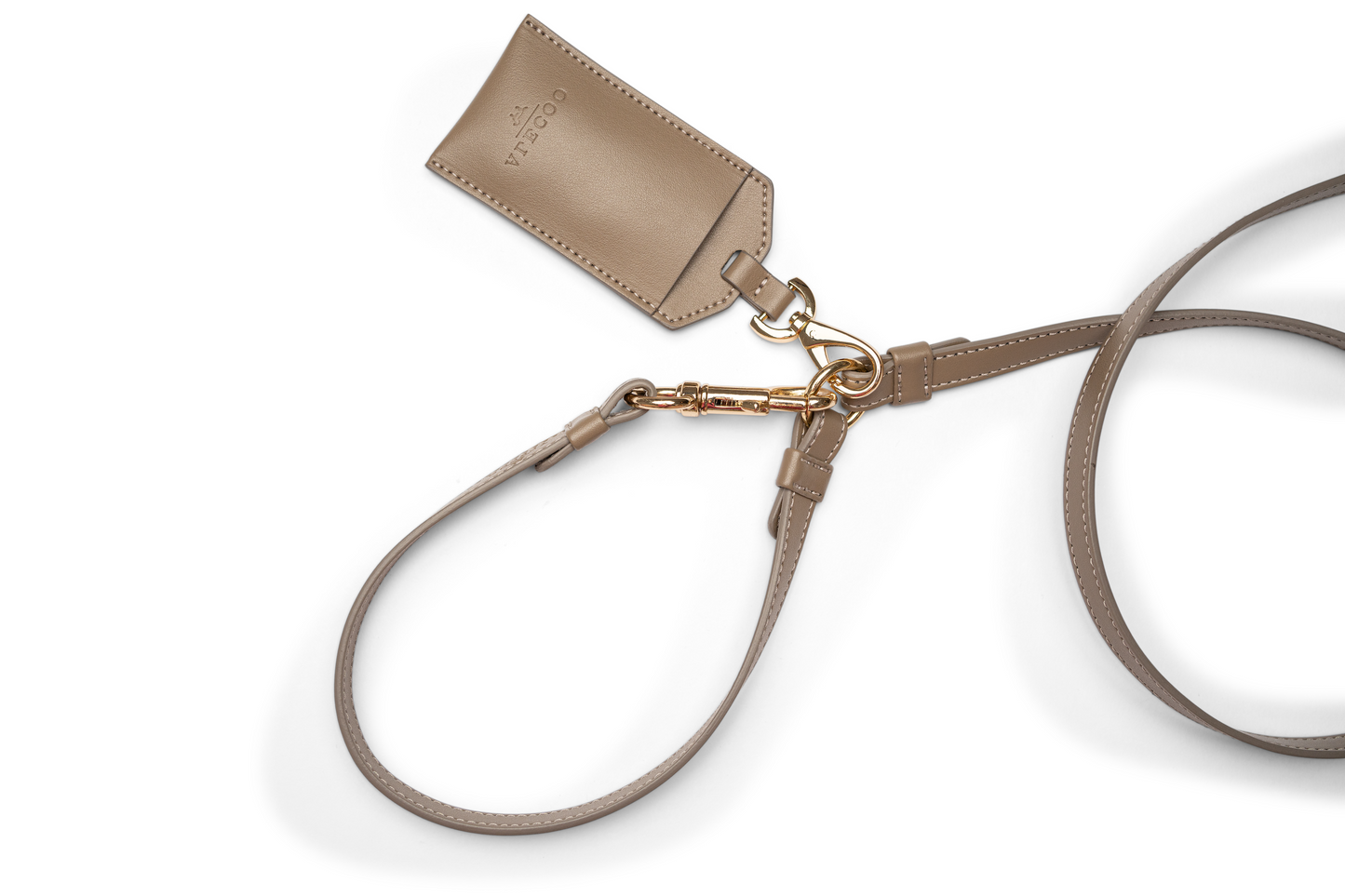 Poopbag holder Classy taupe - gold