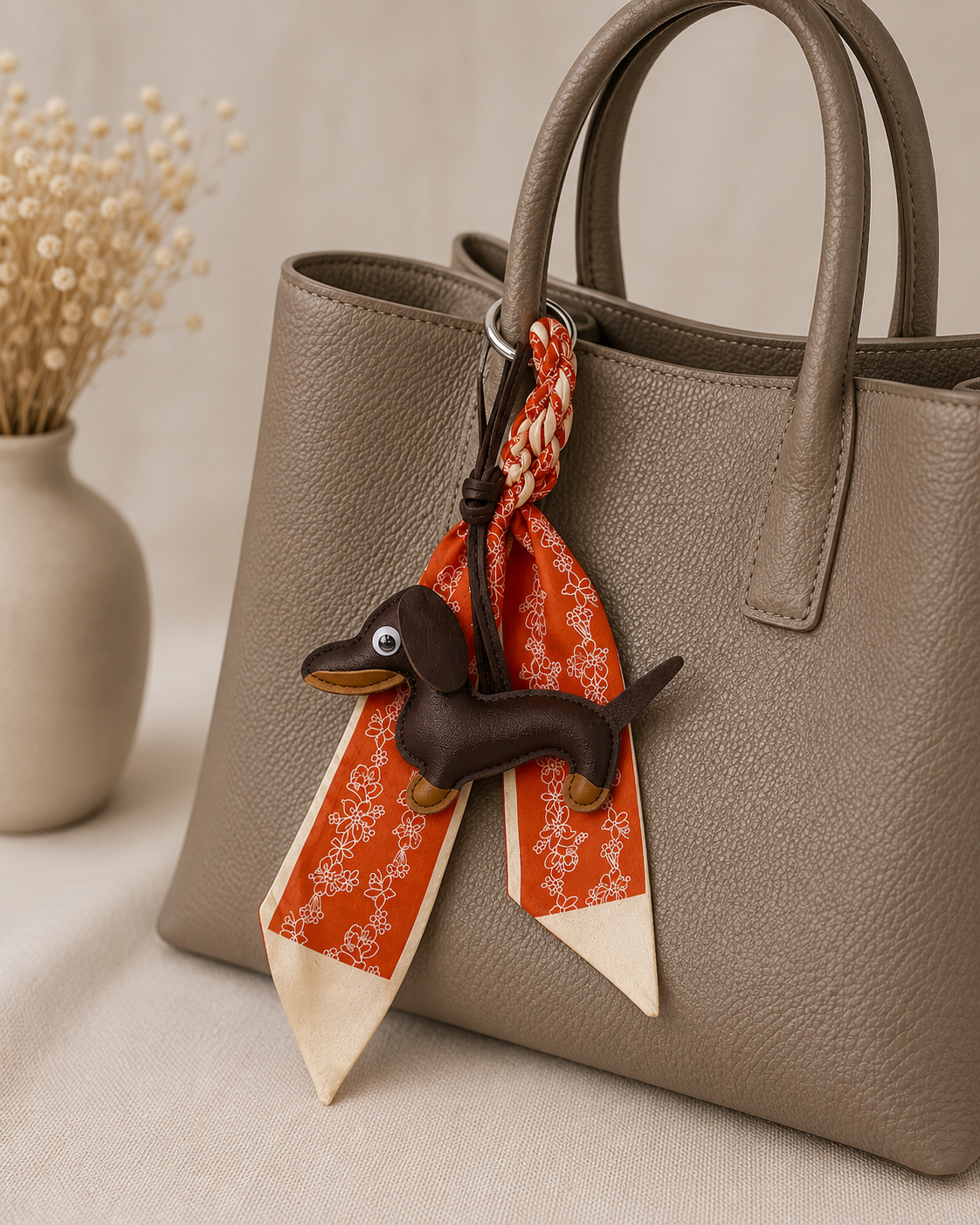 Dackel Taschenanhänger Twilly - mandarine