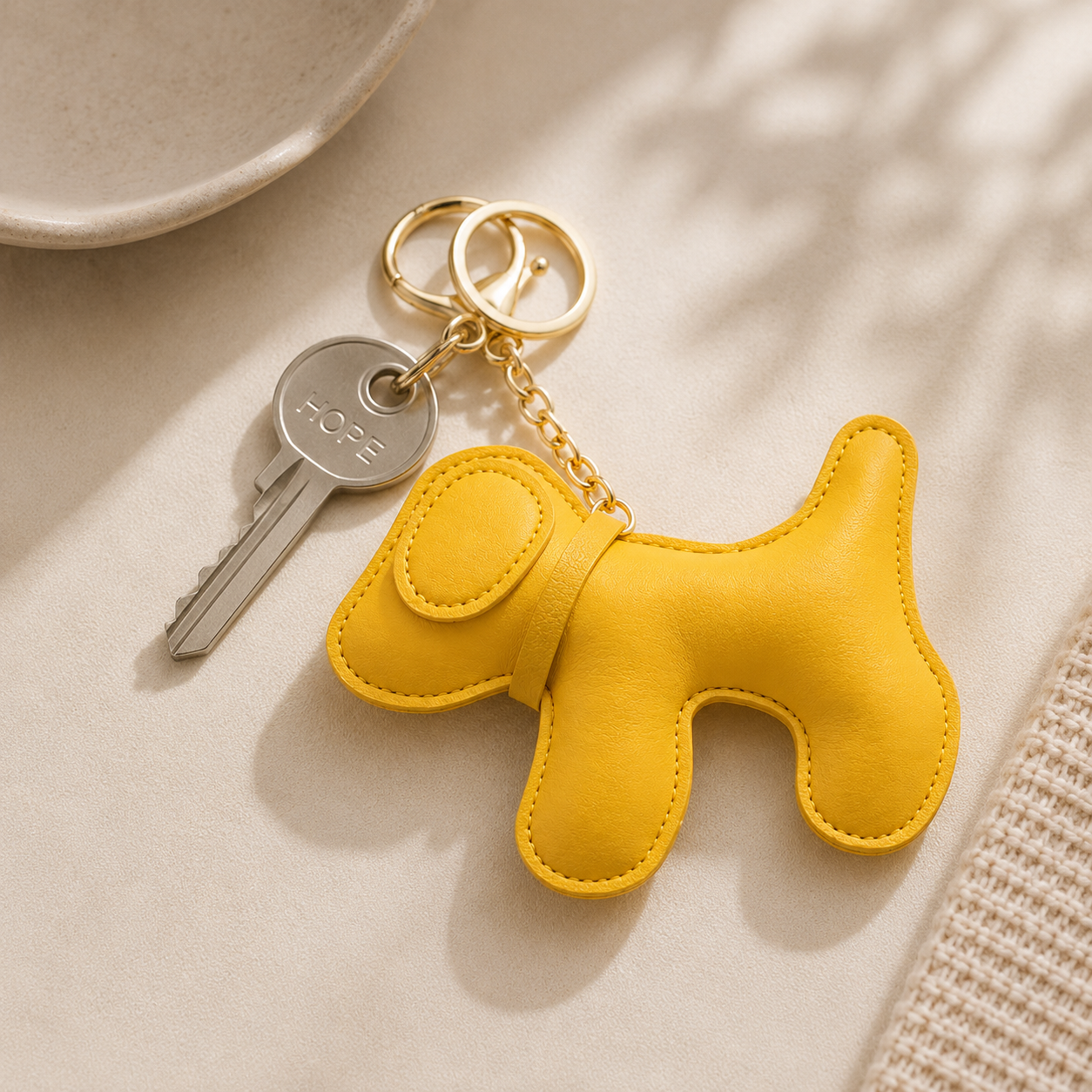 Dog Schlüsselanhänger - yellow