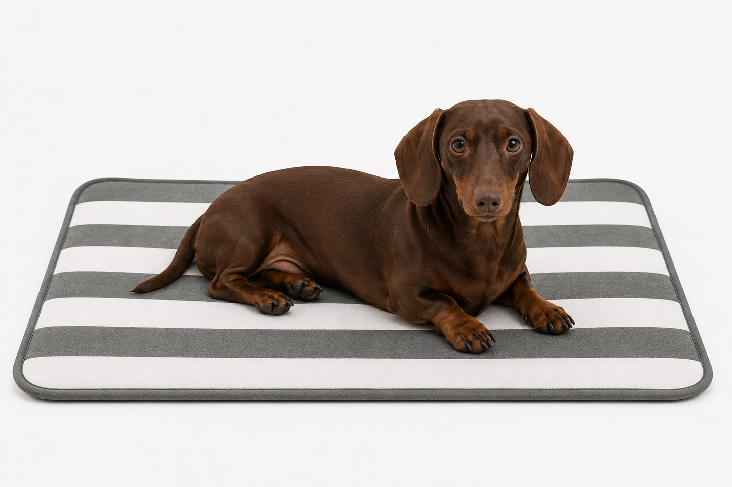 Hundereisematte Stripes - dark grey