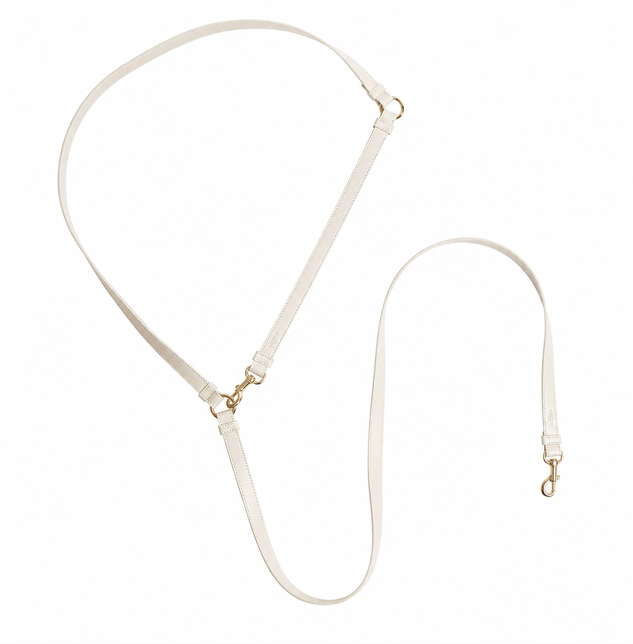 Hundeleine Classy soft ivory - gold