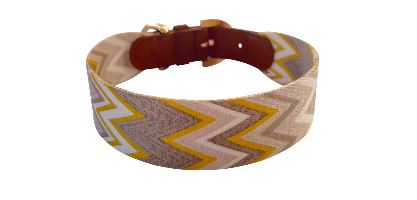 Hundehalsband Chevron Citron