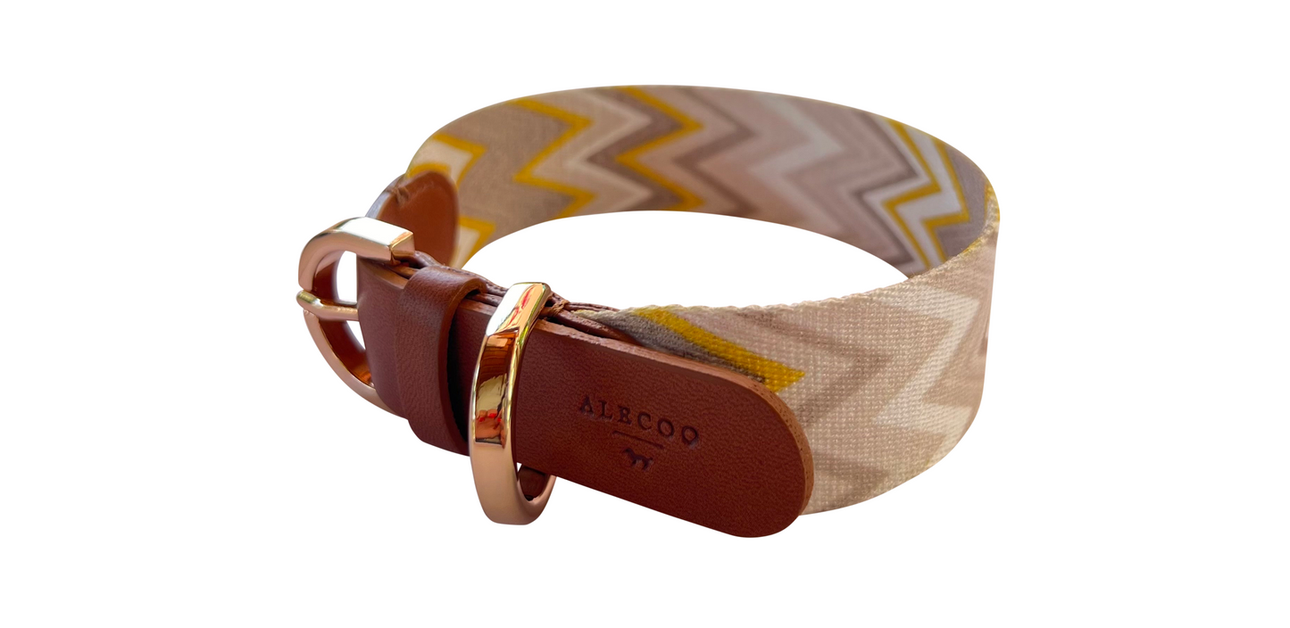 Hundehalsband Chevron Citron