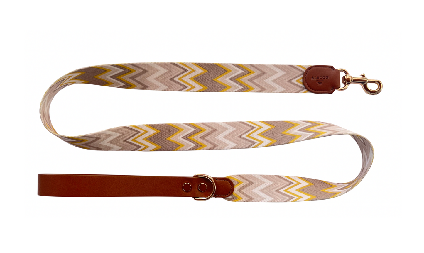 Dog leash Chevron Citron