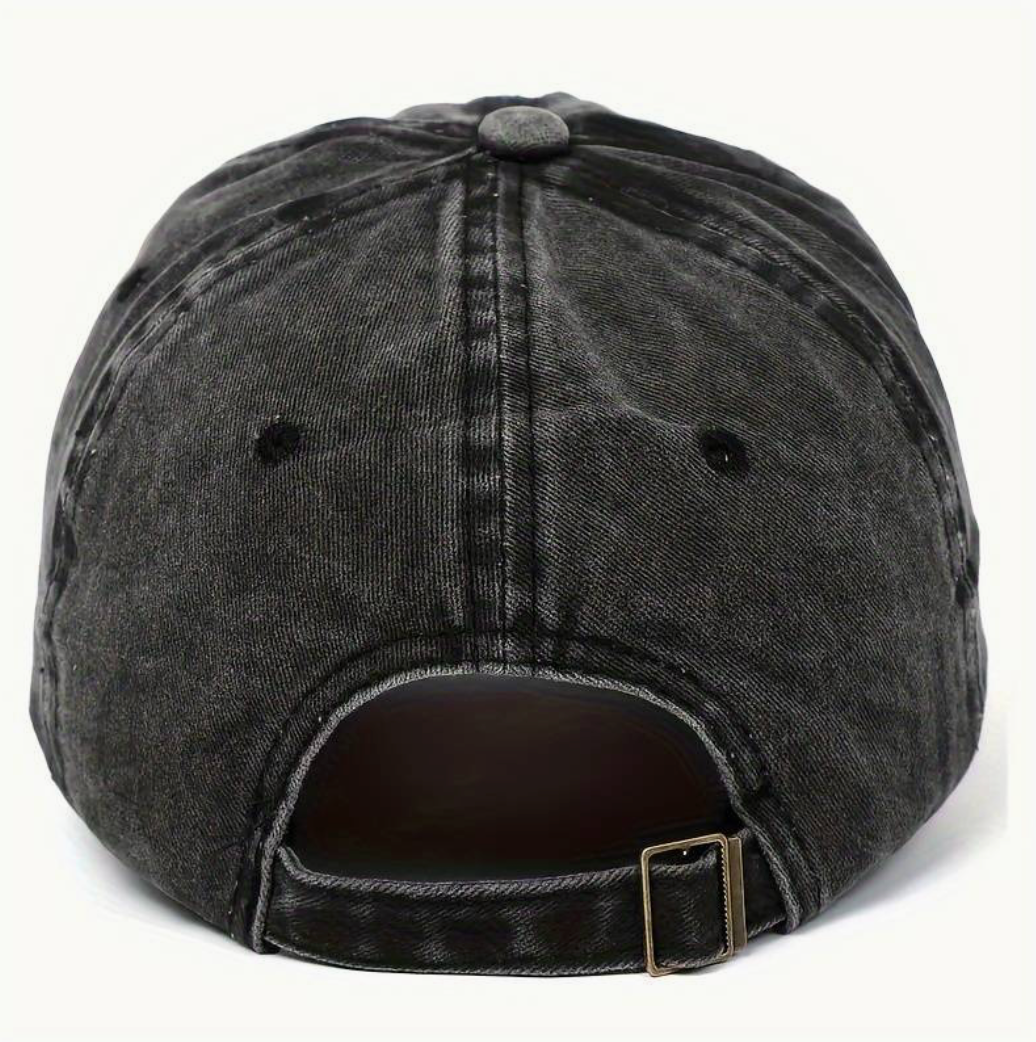 Schwarze Baseball-Cap mit Dackel Stickerei