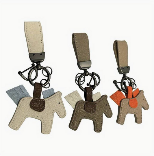 Horse keychain caramel