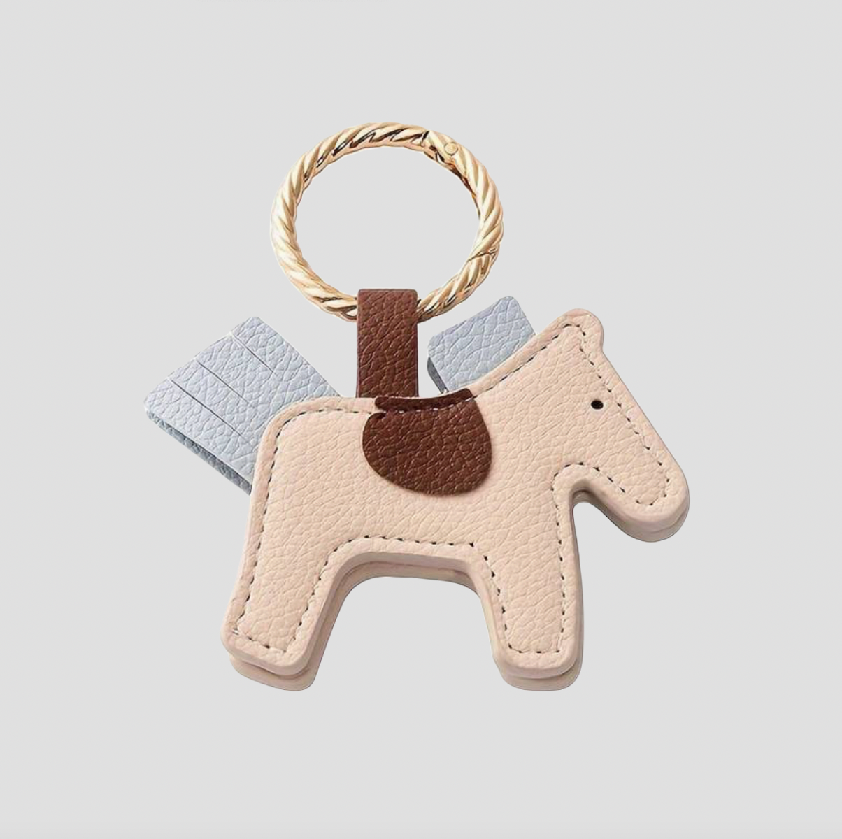 Horse keychain cream