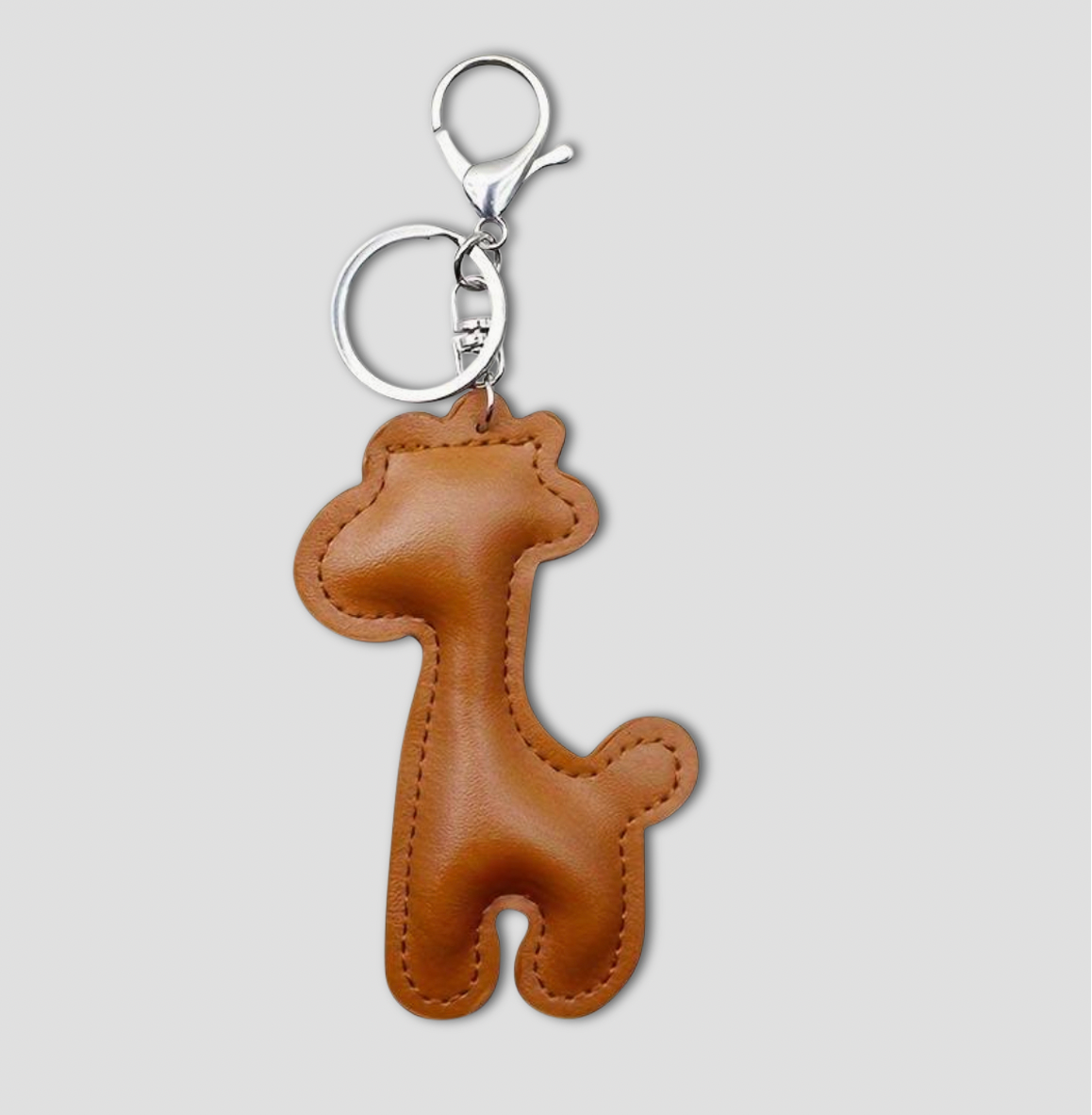 Giraffe Schlüsselanhänger cognac