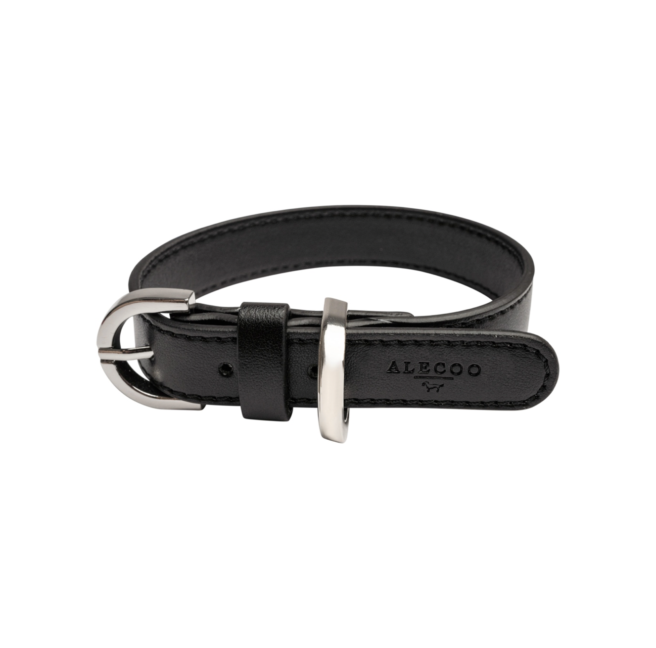 Hundehalsband Classy coal - silver