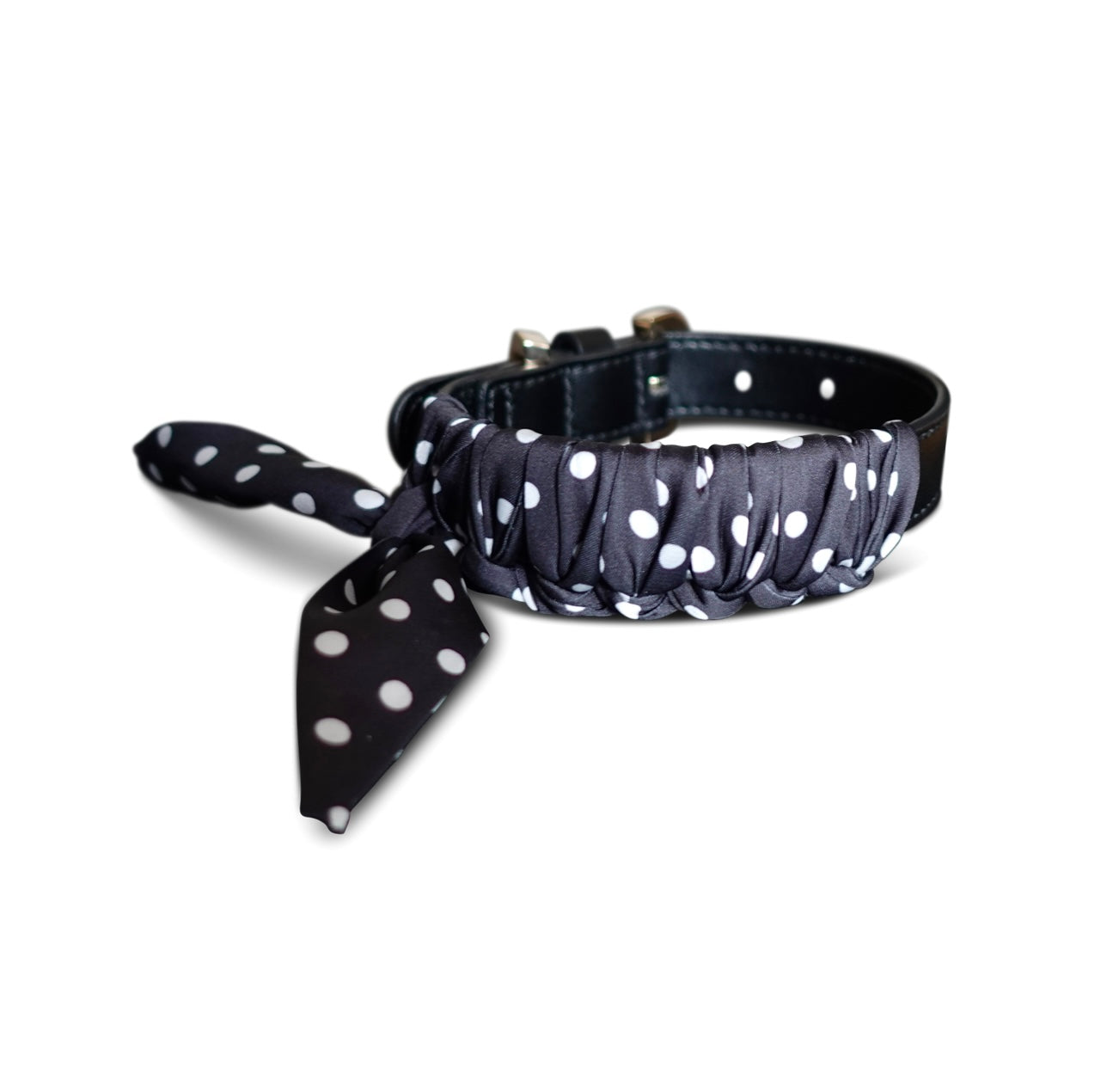 Hundehalsband Twilly Polka Dots - black