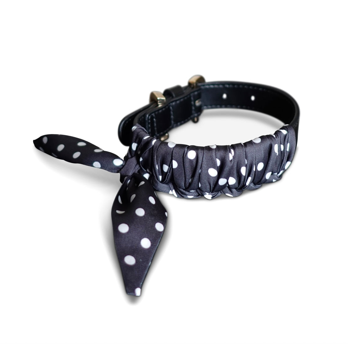 Hundehalsband Twilly Polka Dots - black