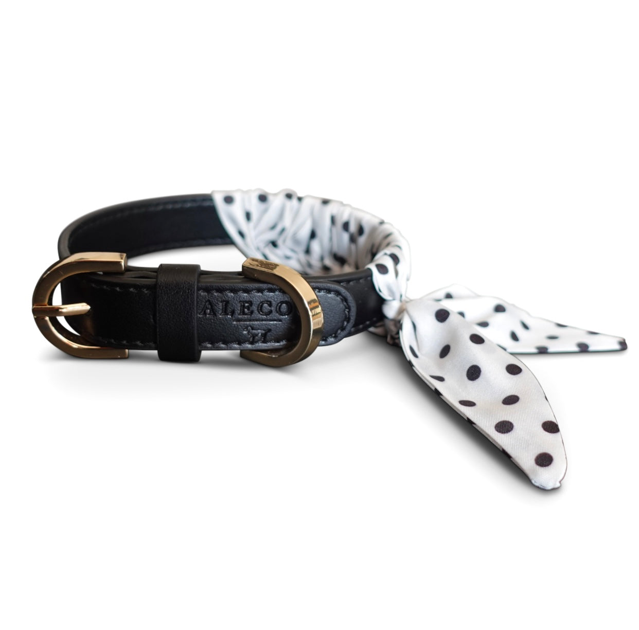 Hundehalsband Twilly Polka Dots - white
