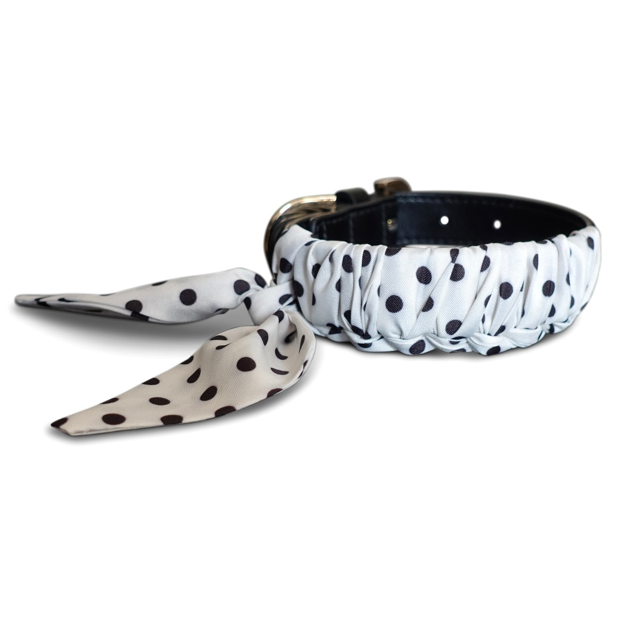 Hundehalsband Twilly Polka Dots - white