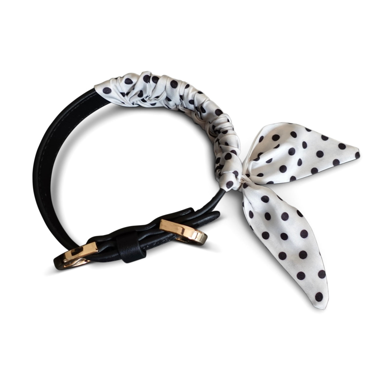 Hundehalsband Twilly Polka Dots - white