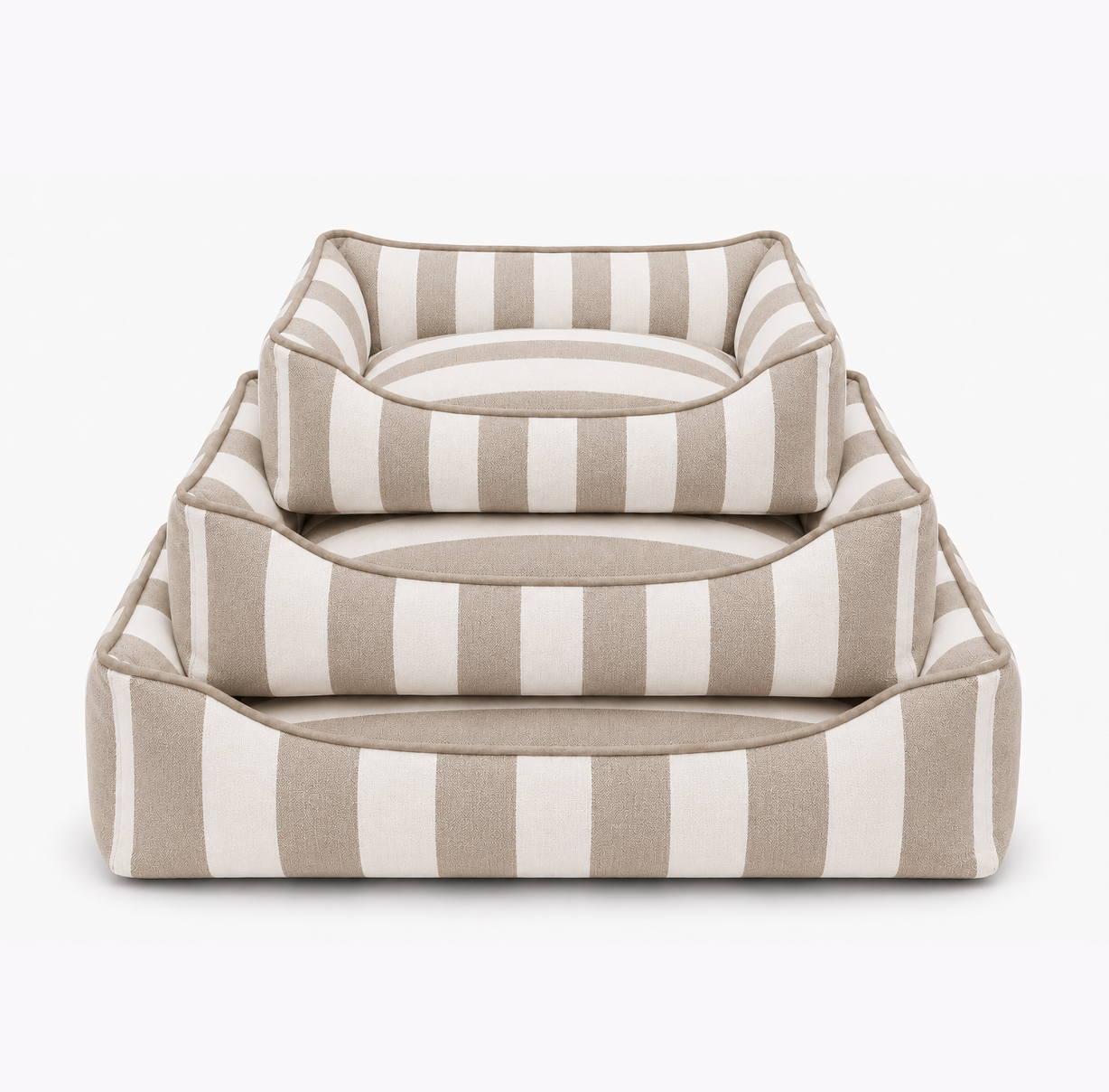 Hundebett Stripes - taupe