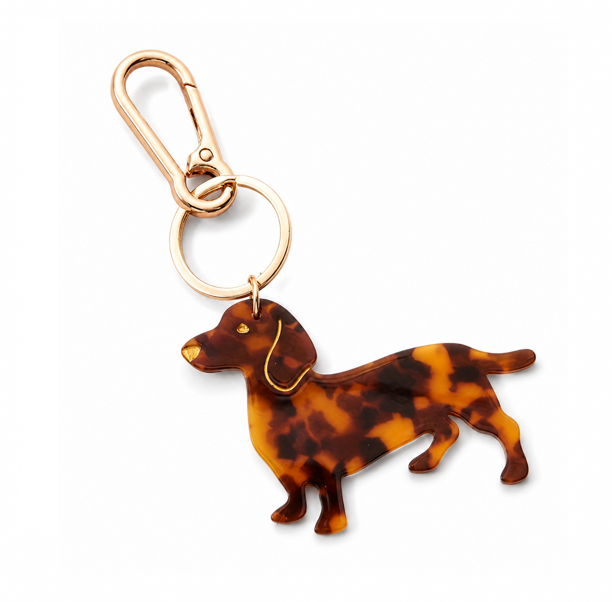 Dachshund bag charm Franzl Winter - black