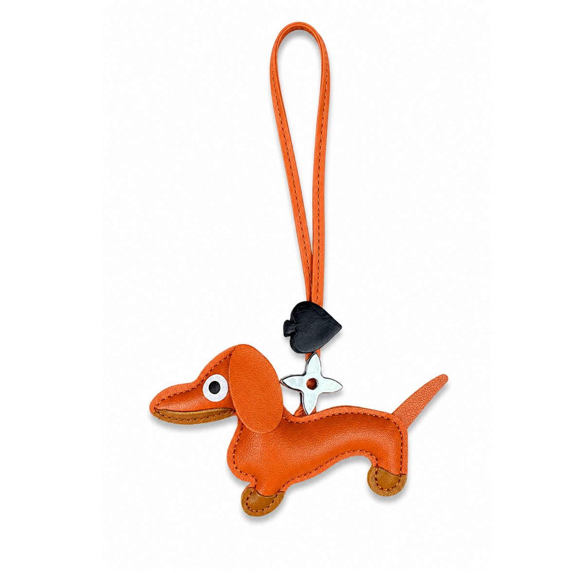 Dachshund bag charm Franzl Winter - black
