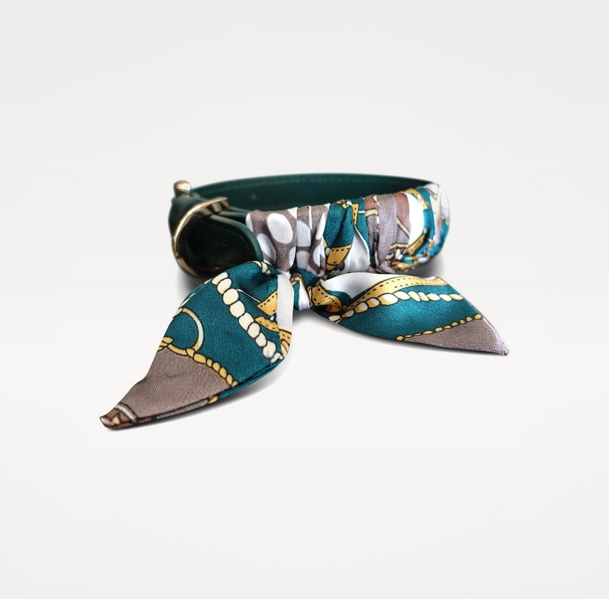 Dog collar Twilly Classy - dark green