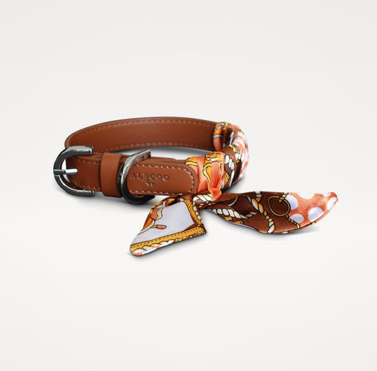 Dog collar Twilly Classy - cognac