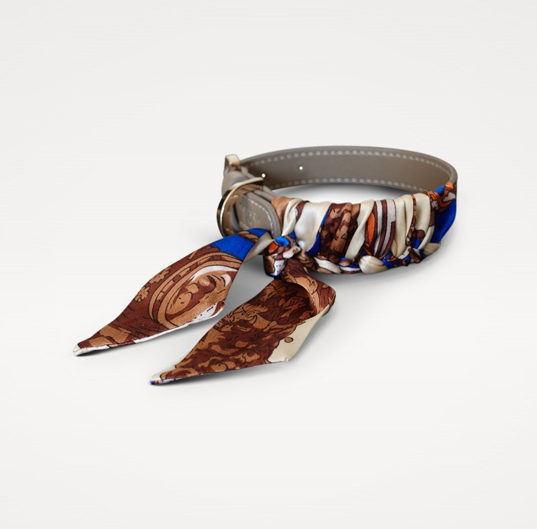 Dog collar Twilly Classy - taupe