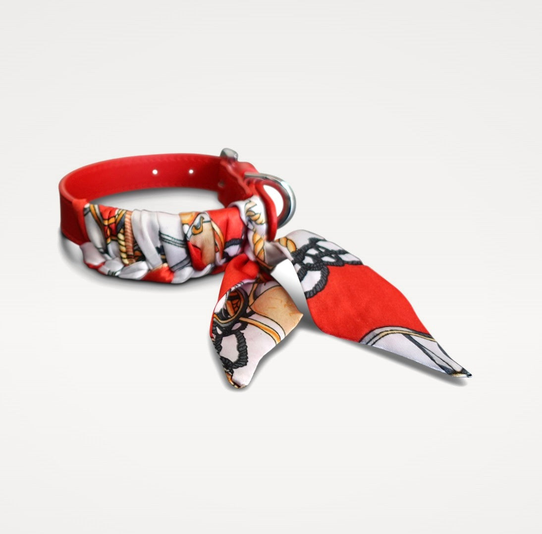 Dog collar Twilly Classy - red