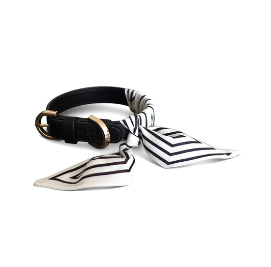 Hundehalsband Twilly Stripes - offwhite