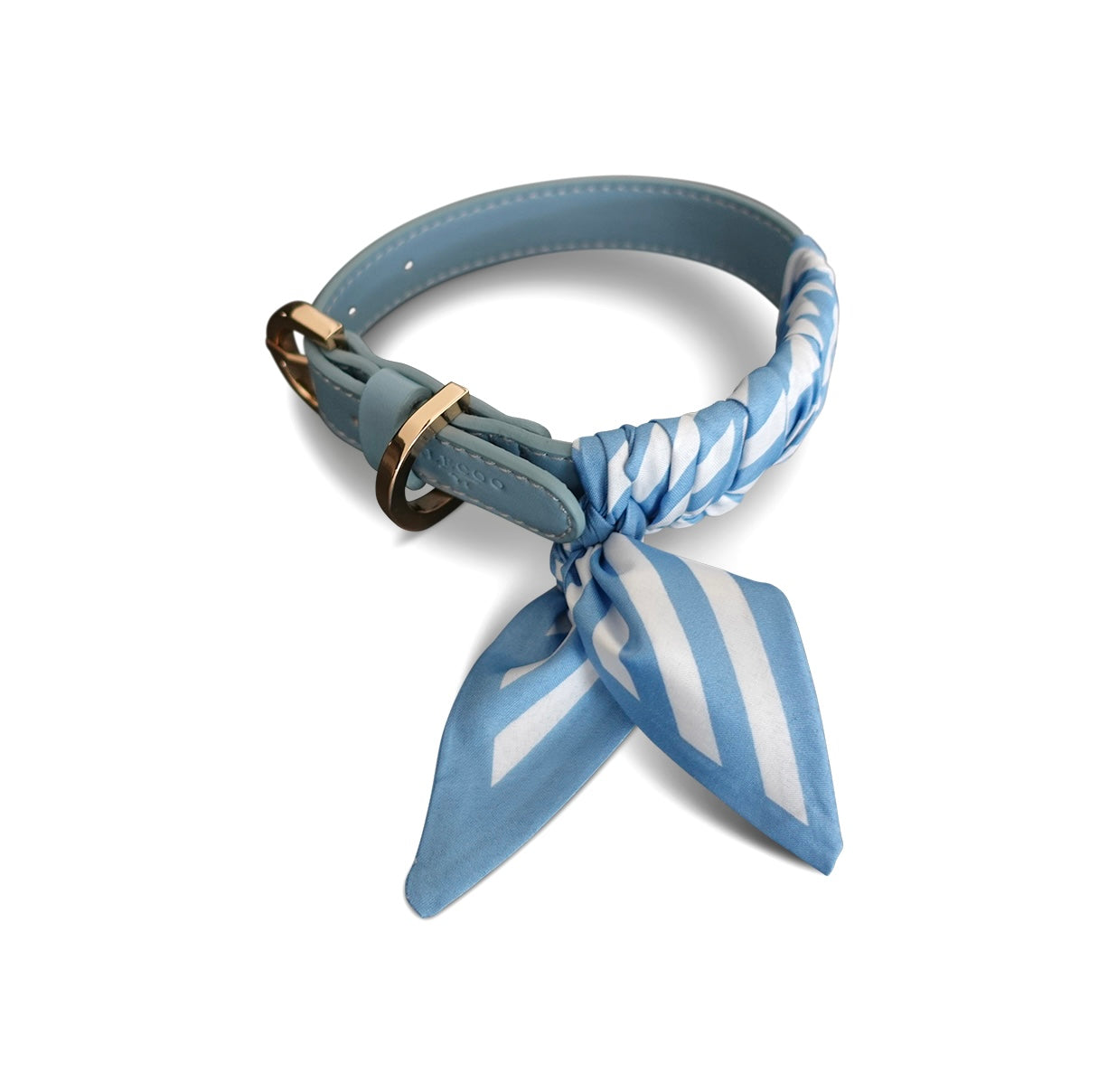 Dog collar Twilly Stripes - babyblue