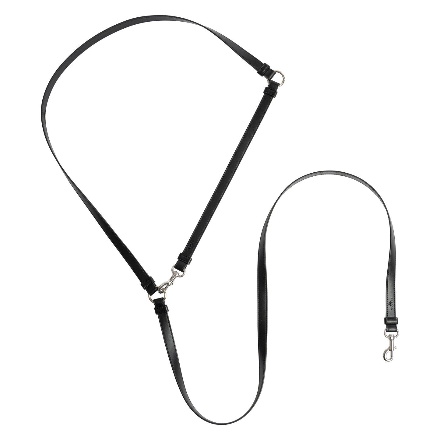 Dog leash Classy black - silver