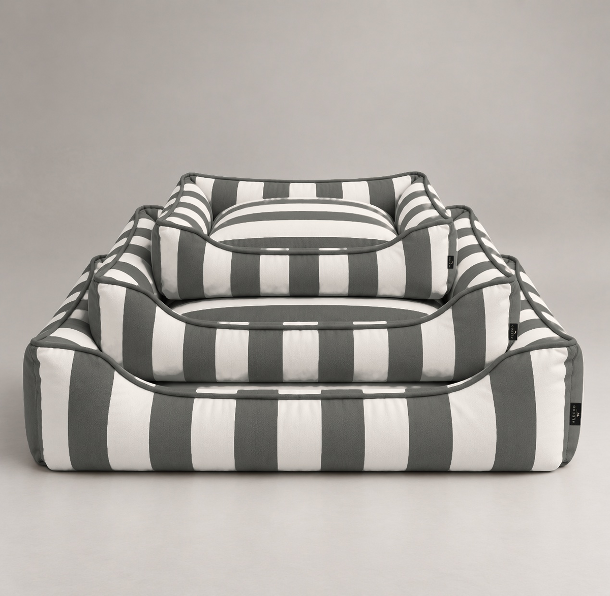 Hundebett Stripes dark grey von ALECOO in drei Größen