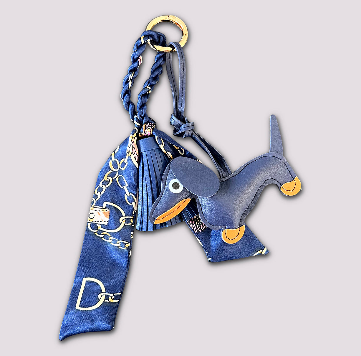 Dackel braided Silk Taschenanhänger Franzl