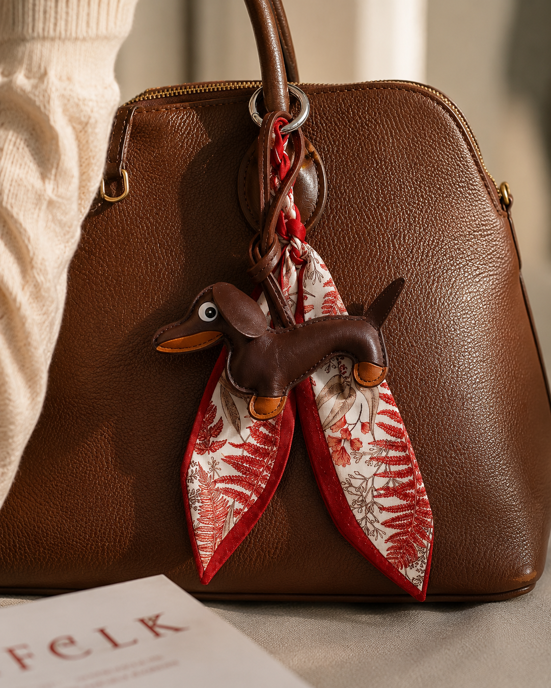 Dackel Taschenanhänger Twilly - red