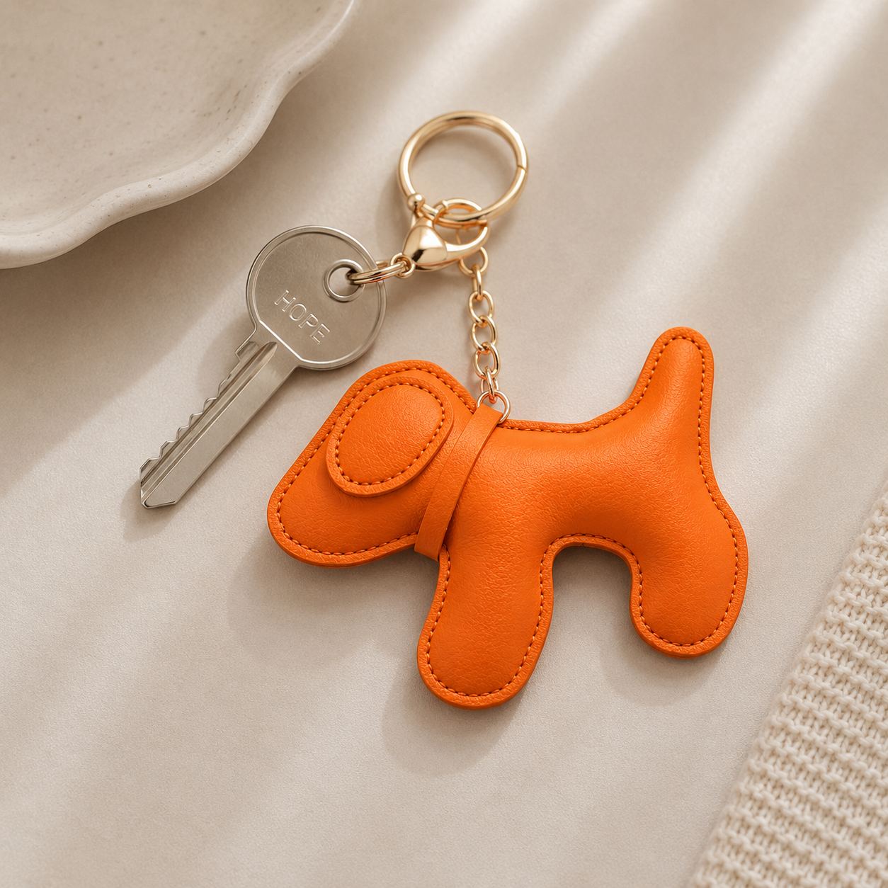Dog Schlüsselanhänger - orange