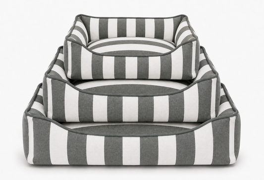 Dog Bed Stripes - dark grey