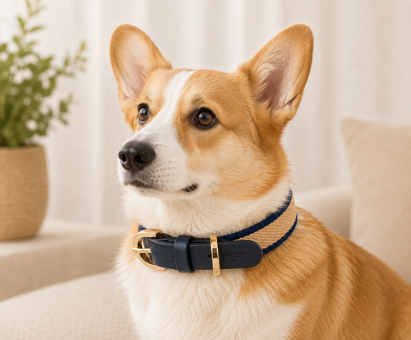 Dog Collar CANVAS - coast