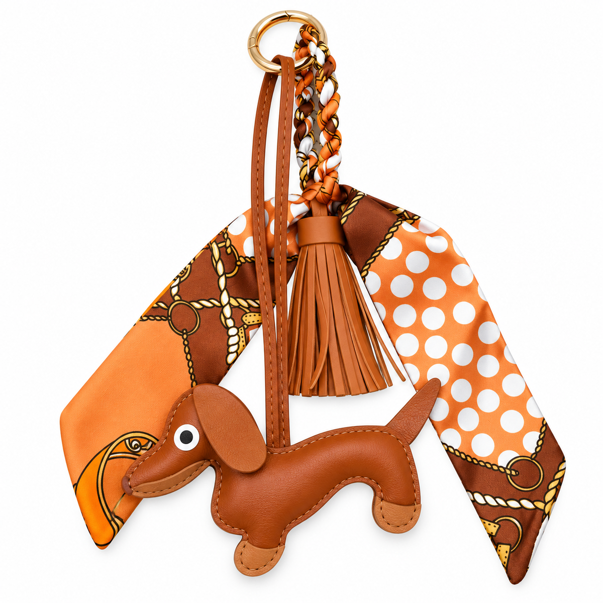 Dackel Taschenanhänger Twilly in Cognac