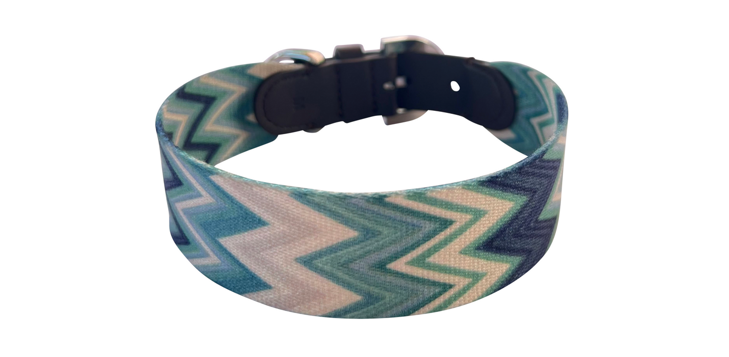 Hundehalsband Chevron Azure