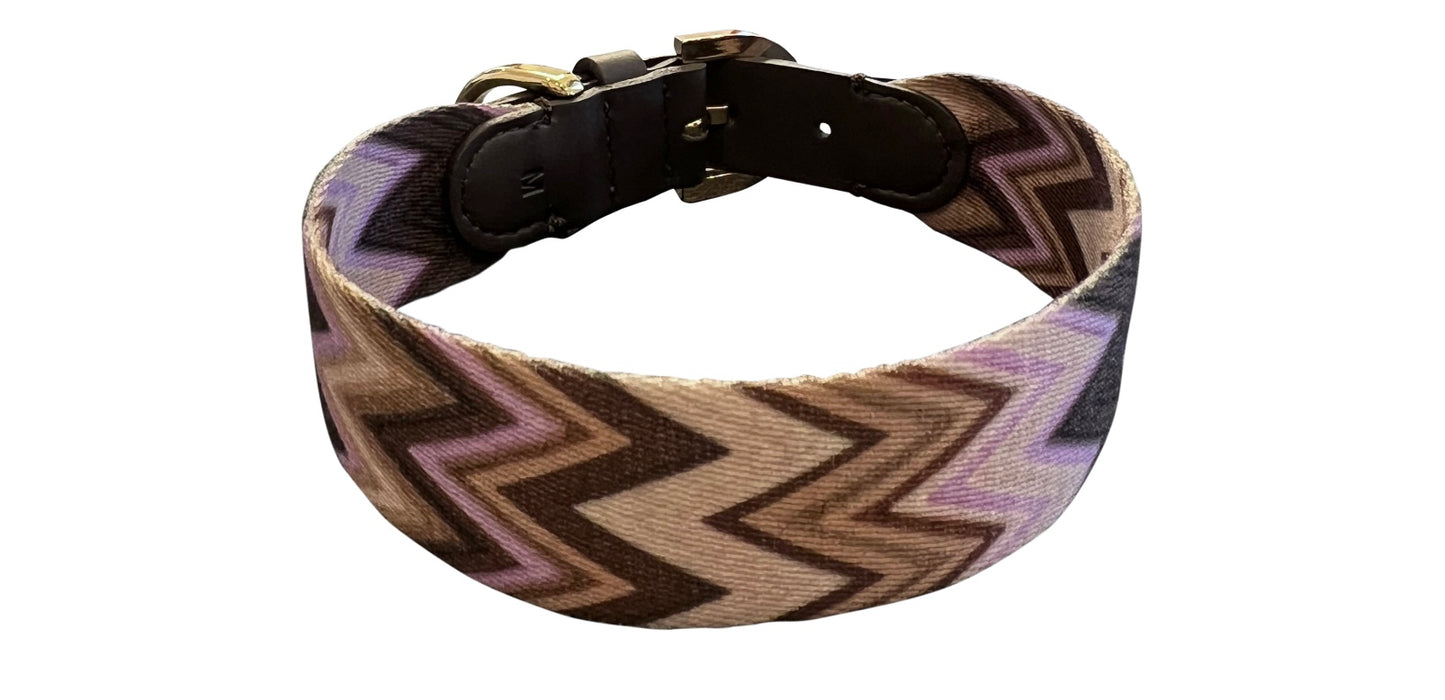 Hundehalsband Chevron Violet