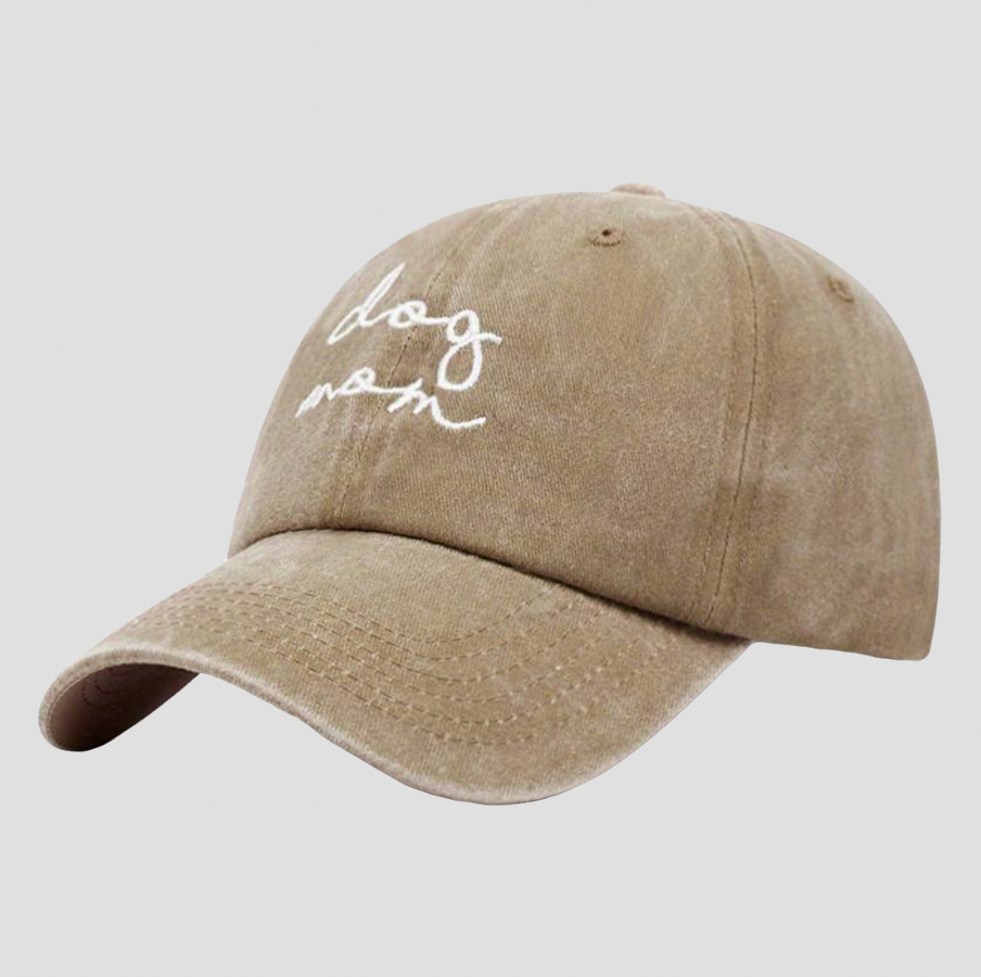 Beige Baseball-Cap mit Stickerei