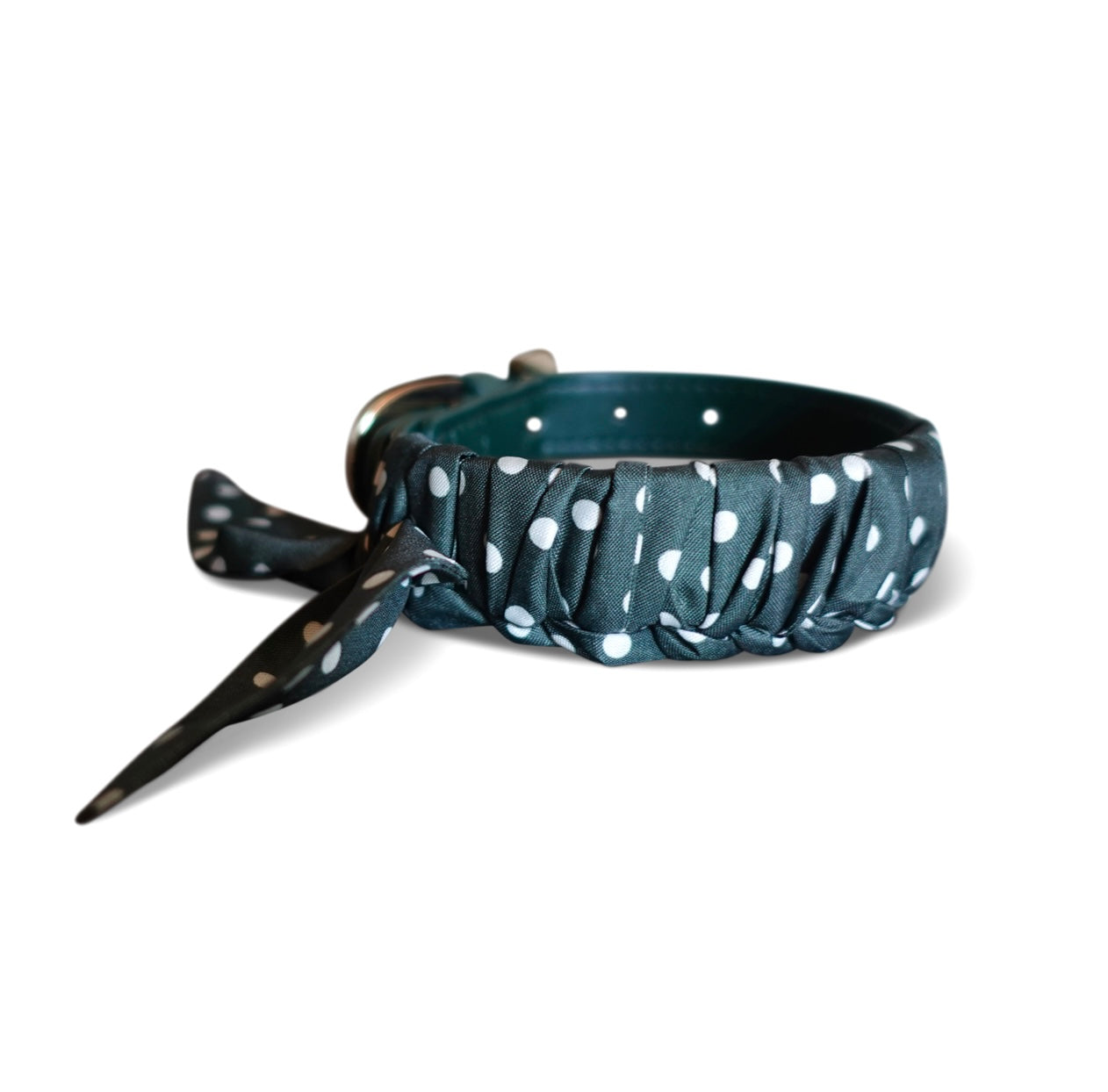 Hundehalsband Twilly Polka Dots - dark green