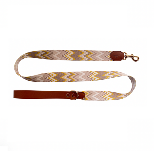 Dog leash Chevron Citron
