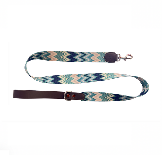 Dog leash Chevron Azure