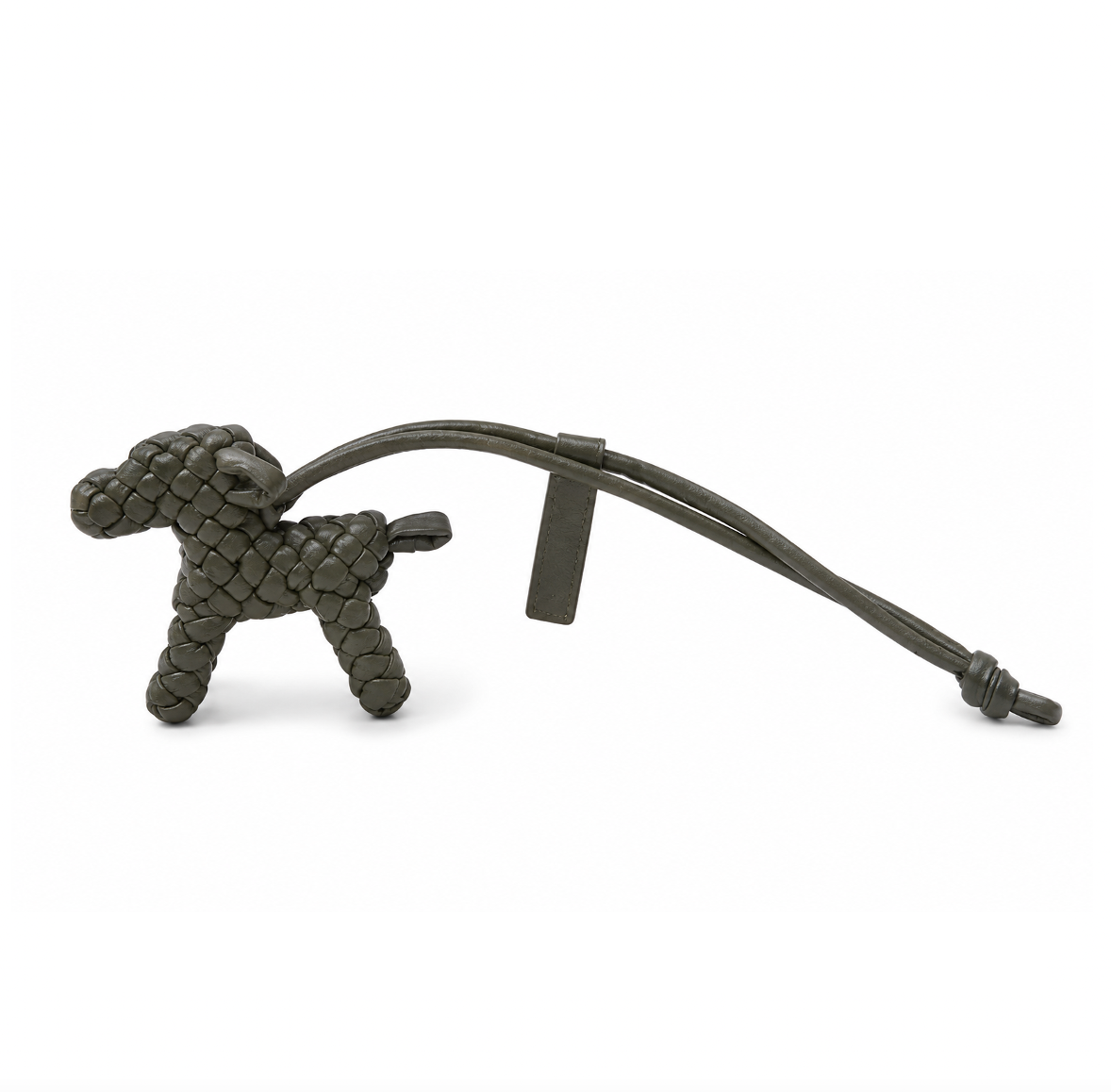 Knotted Dog Taschenanhänger - taupe