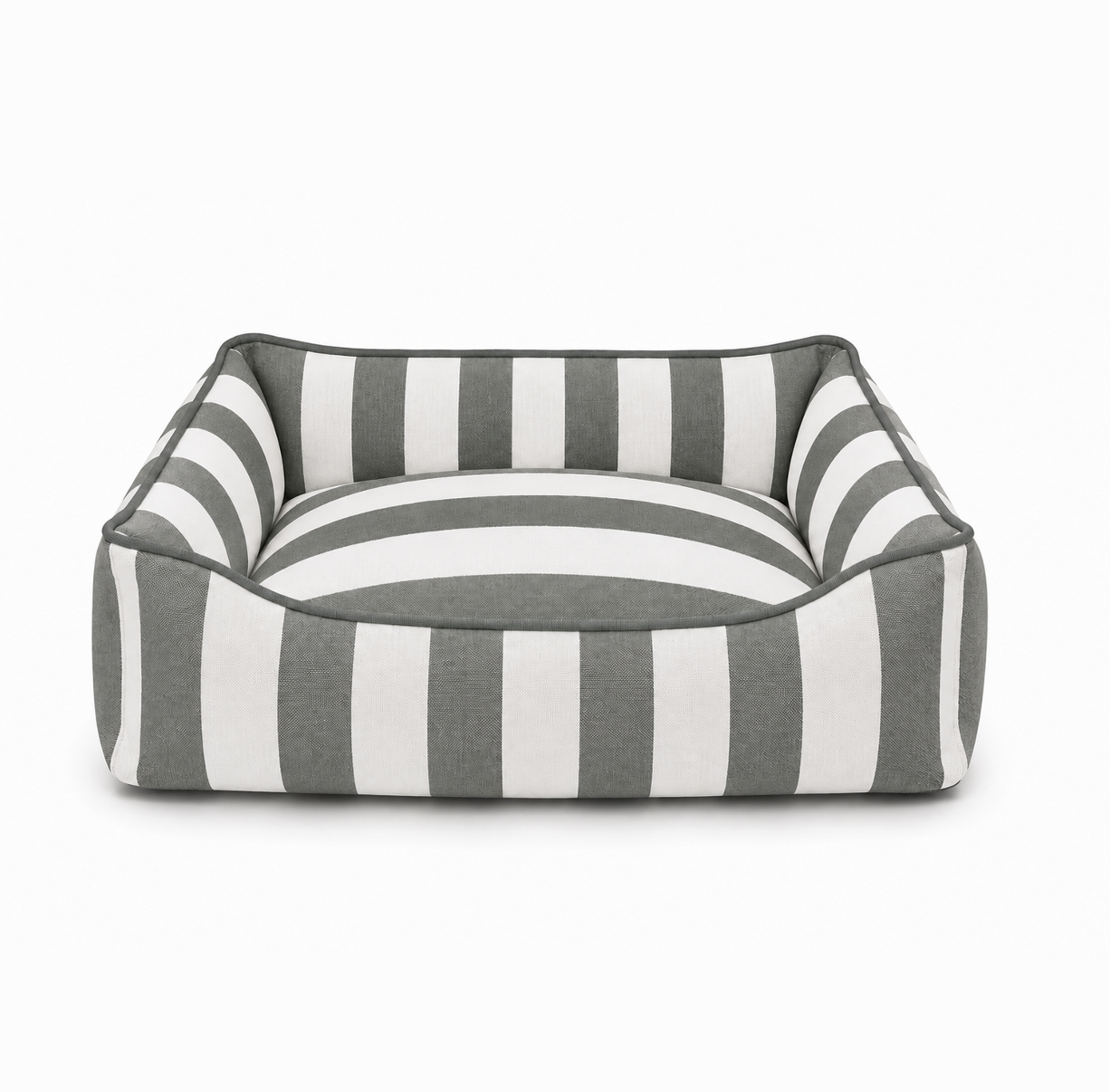 Hundebett Stripes - dark grey