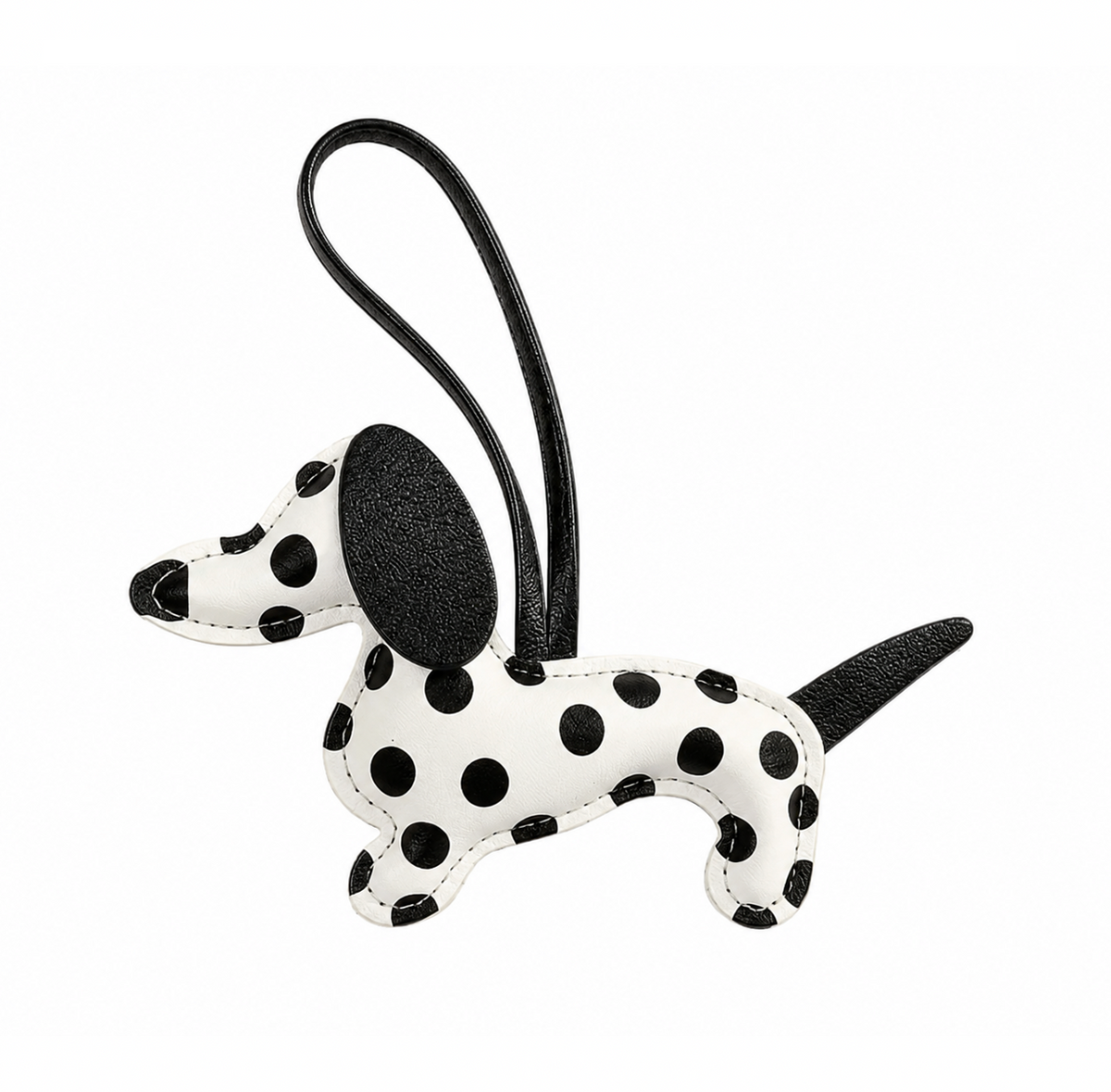 Dachshund bag charm Franzl Winter - black