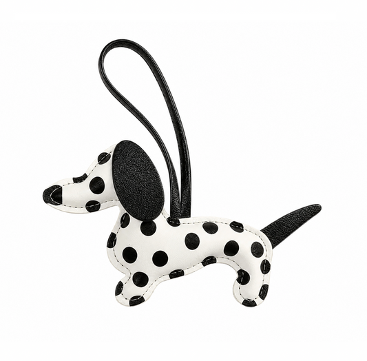 Dackel Taschenanhänger Polka Dot