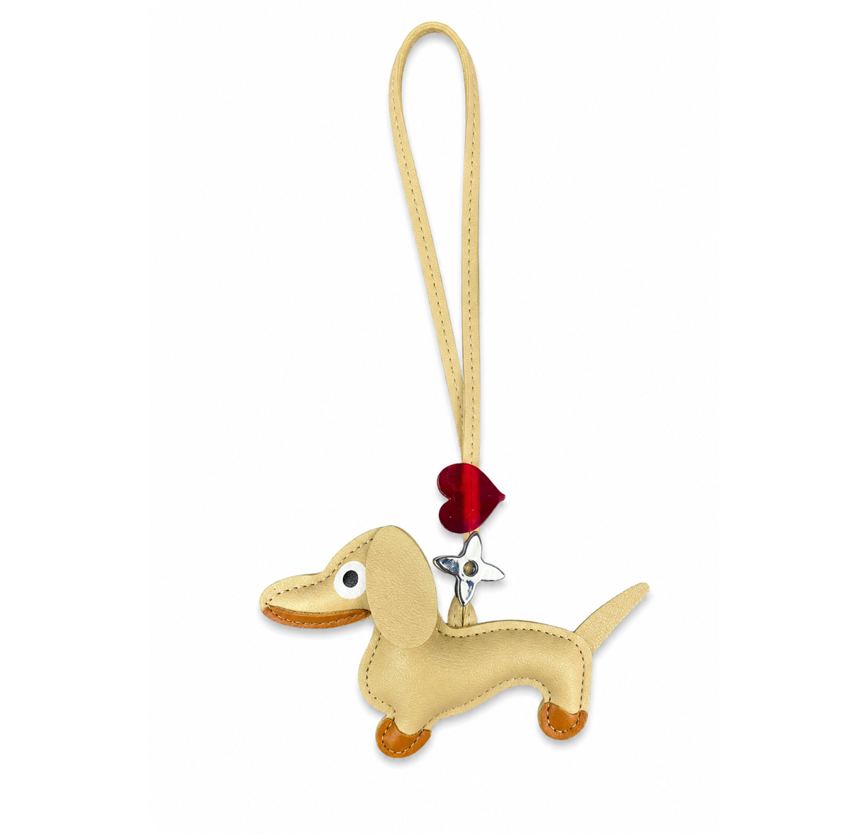 Dachshund bag charm Franzl Winter - black