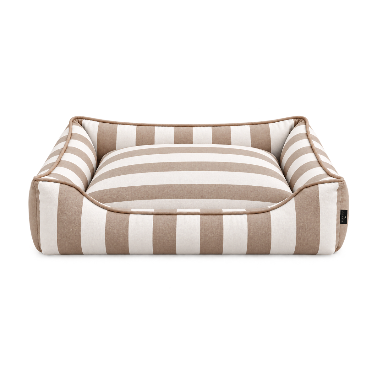 Hundebett Stripes taupe von ALECOO, taupe-weiß gestreift