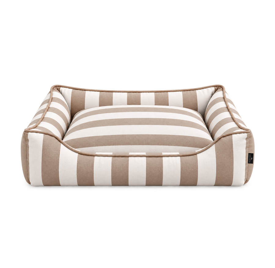 Hundebett Stripes - taupe