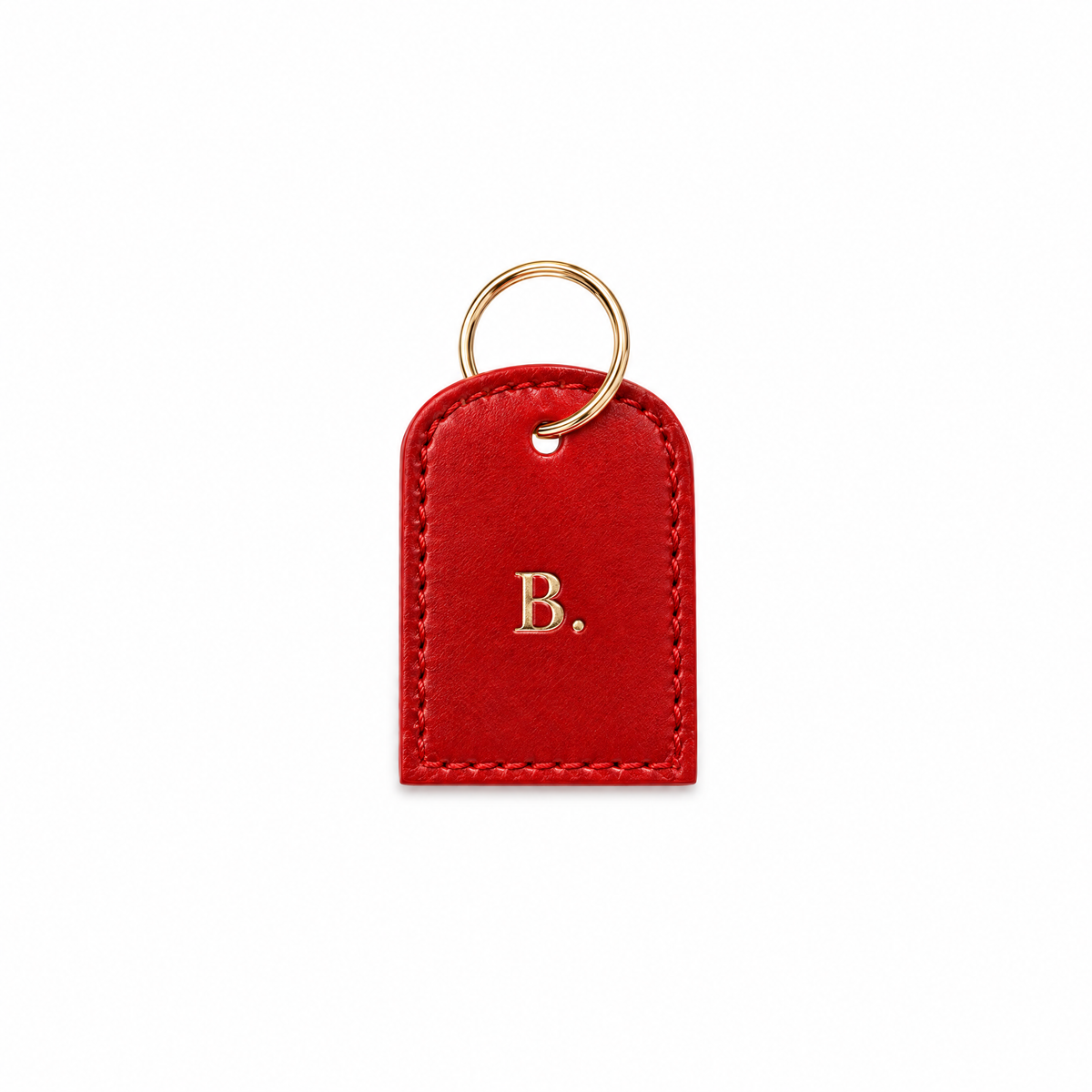 Buchstaben Tag Classy red von ALECOO, Buchstabe in Goldfolie, goldener Ring