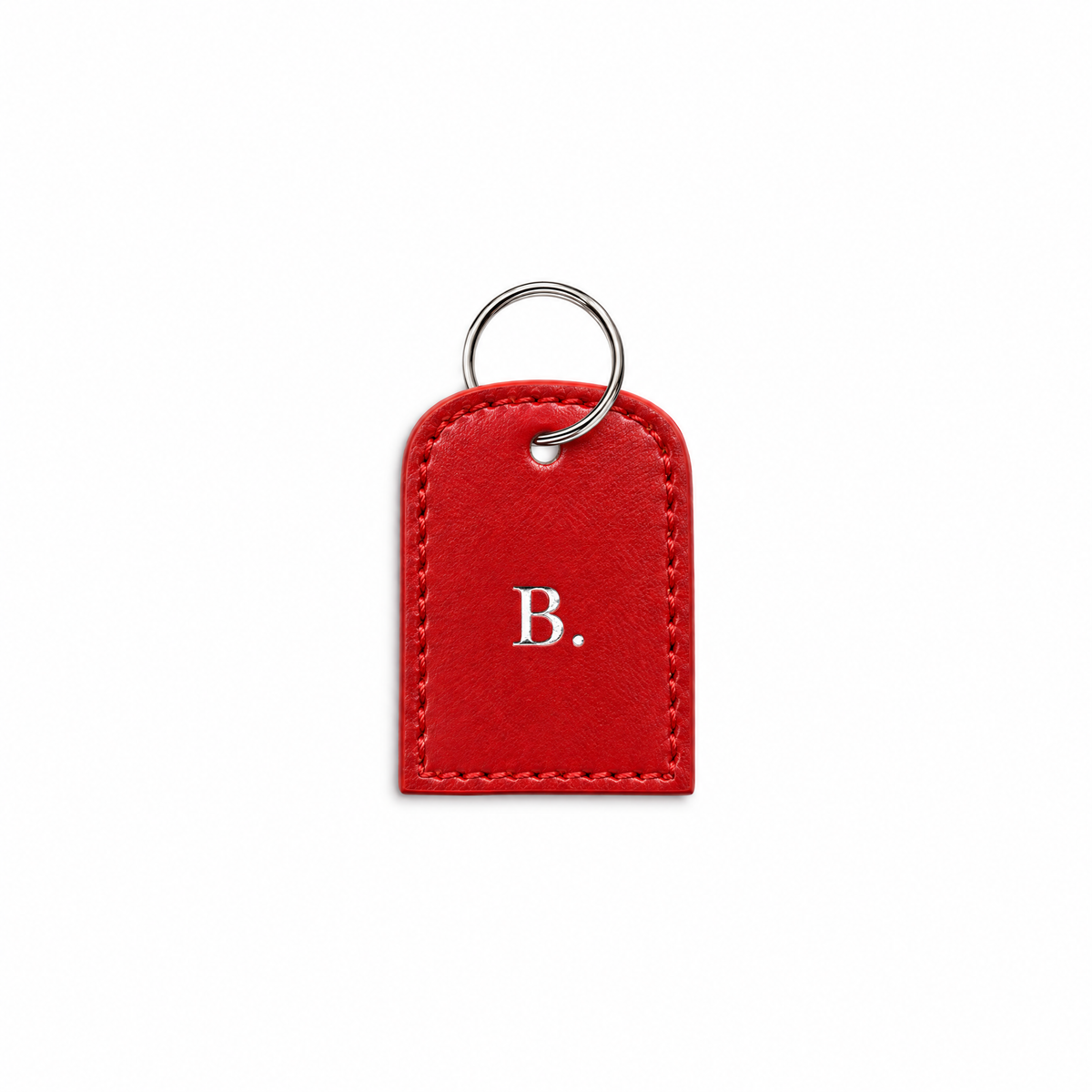 Buchstaben Tag Classy red von ALECOO, Buchstabe in Silberfolie, silberner Ring